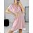 Damen-Sommerkleid mit Gürtel, kurzärmelig (S/M/L Einheitsgröße) ITALIAN FASHION IM323065