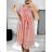 Damen-Sommerkleid aus Chiffon mit kurzen Ärmeln (Einheitsgröße S/M) ITALIAN FASHION IM323066/DU
