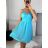 Kleid mit Knöpfen und geknöpften Damen (uni s-m) ITALIAN FASHION IM2203948 S/M béžová