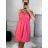 Kleid mit Knöpfen und geknöpften Damen (uni s-m) ITALIAN FASHION IM2203948 S/M béžová
