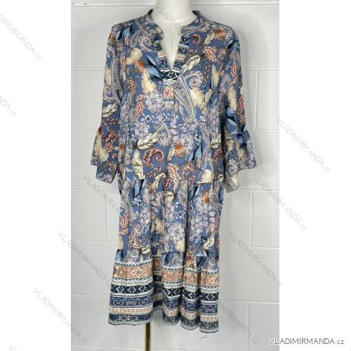 Damen-Sommerkleid mit 3/4-Ärmeln (Einheitsgröße S/M) ITALIAN FASHION IMPBB23F10299C