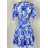 Sommerkleid mit kurzen Ärmeln für Damen (Einheitsgröße S/M) ITALIAN FASHION IMPBB23B23689