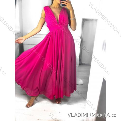 Elegantes, ärmelloses langes Sommerkleid für Damen (S/M Einheitsgröße) ITALIAN FASHION IMPSH237554