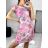 Elegantes Kurzarmkleid für Damen (S/M EINHEITSGRÖSSE) ITALIAN FASHION IMD23408 S/M pink