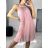 Kleid übergroße Kurzarm Damen (UNI S-L) ITALIAN FASHION IMD20187