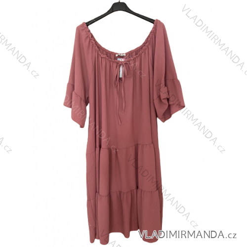 Shirt verlängert 3/4 Langarm Damen (L/XL/2XL ONE SIZE) ITALIAN FASHION IM423025 4XL / 5XL altrosa