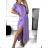 Langes Sommerkleid für Damen mit kurzen Ärmeln (Einheitsgröße S/M) ITALIAN FASHION IMWGM232000