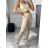 Set aus langem Sporttop und Leggings für Damen (Einheitsgröße S/M) ITALIAN FASHION IMPLP23001/DU S/M beige