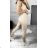 Set aus langem Sporttop und Leggings für Damen (Einheitsgröße S/M) ITALIAN FASHION IMPLP23001/DU S/M beige