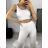 Set aus langem Sporttop und Leggings für Damen (Einheitsgröße S/M) ITALIAN FASHION IMPLP23001/DU S/M beige