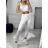 Set aus langem Sporttop und Leggings für Damen (Einheitsgröße S/M) ITALIAN FASHION IMPLP23001/DU S/M beige