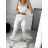 Set aus langem Sporttop und Leggings für Damen (Einheitsgröße S/M) ITALIAN FASHION IMPLP23001/DU S/M beige