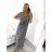 Langes Sommerkleid mit kurzen Ärmeln für Damen (Einheitsgröße S/M) ITALIAN FASHION IM323120