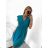 Damen-Sommerkleid aus Chiffon mit kurzen Ärmeln (Einheitsgröße S/M) ITALIAN FASHION IM323356/DU