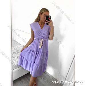 Sommerkleid für Damen, langes Maxikleid mit kurzen Ärmeln (Einheitsgröße S/M) ITALIAN FASHION IMM23M20835