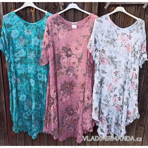 Shirt verlängert 3/4 Langarm Damen (L/XL/2XL ONE SIZE) ITALIAN FASHION IM423025