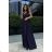 Damen Plus Size (42-46) langes elegantes ärmelloses Partykleid POLISH FASHION PMLBC23265-10 dunkelblau 40