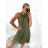 Ärmelloses, plissiertes Sommerkleid für Damen (Einheitsgröße S/M) ITALIAN FASHION IMWB23352