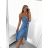Sommer Kurzarm Sommerkleid (S / M ONE SIZE) ITALIENISCHE MODE IMWY21019 S / M Vol. grün