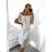 Damenkleid aus Baumwolle mit kurzen Ärmeln aus Spitze (S / M ONE SIZE) ITALIAN FASHION IMWM215877