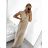 Damenkleid aus Baumwolle mit kurzen Ärmeln aus Spitze (S / M ONE SIZE) ITALIAN FASHION IMWM215877 S/M schwarz