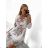 Sommerkleid Carmen aus Musselin für Damen (Einheitsgröße S/M) ITALIAN FASHION IMWE231506 S/M weiß