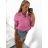 Langarm-Musselinhemd für Damen in Übergröße (L/XL/2XL Einheitsgröße) ITALIAN FASHION IMWP232488