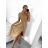 Langes Carmen-Kurzarmkleid für Damen (S/M EINHEITSGRÖSSE) ITALIAN FASHION IMPGM2323171/DU S/M Beige