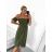 Langes Carmen-Kurzarmkleid für Damen (S/M EINHEITSGRÖSSE) ITALIAN FASHION IMPGM2323171/DU S/M Beige