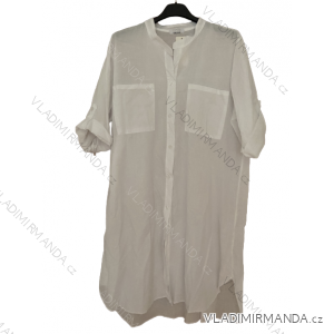 Langarm-Tunika-Hemdhemd mit Damen (uni sl) ITALIENISCHE Mode IM718028