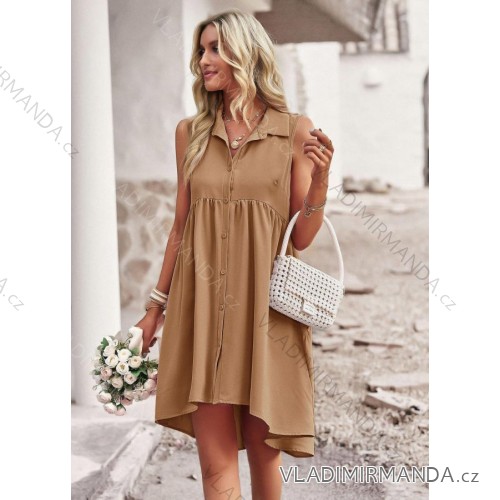 Übergroßes Kleid mit Fliege für Damen (S / M / L / XL / 2XL ONE SIZE) ITALIAN FASHION IMD22493 M / L braun