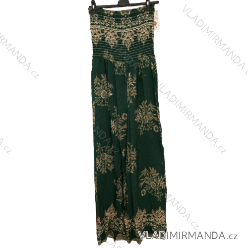 Langer eleganter Damen-Overall mit Trägern (S/M EINHEITSGRÖSSE) ITALIAN FASHION IM7235230 S/M Smaragd