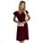 425-4 MATILDE Kleid mit Ausschnitt und kurzen Ärmeln – Farbe Burgund