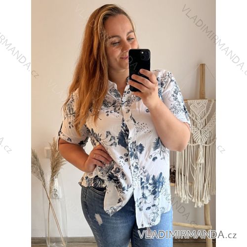 Übergroße Kurzarm-Tunika für Damen (M-2XL EINHEITSGRÖSSE) ITALIAN FASHION IMPSH232202B
