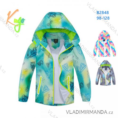 Leichte Jacke mit Kapuze für Kinder, Mädchen und Jungen (98-128) KUGO B2848