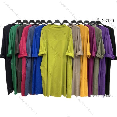 Kurzärmliges Damenkleid in Übergröße (3XL/4XL ONE SIZE) ITALIAN FASHION IMWT23201
