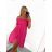 Carmen Sommer Sommer Schulterkleid (UNI S / M) ITALIENISCHE MODE IMM20628 S/M dunkelrosa