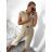 Langer ärmelloser Overall für Damen (S/M EINHEITSGRÖSSE) ITALIAN FASHION IMPGM231841/DU S/M Beige