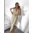 Langer ärmelloser Overall für Damen (S/M EINHEITSGRÖSSE) ITALIAN FASHION IMPGM231841/DU S/M Beige