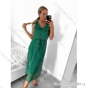 Langes ärmelloses Sommerkleid für Damen (S/M/L Einheitsgröße) ITALIAN FASHION IMFF23003/DU