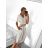 Sommer Midi Kurzarm Sommerkleid (S / M / L ONE SIZE) ITALIAN FASHION IMWA222563