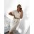 Sommer Midi Kurzarm Sommerkleid (S / M / L ONE SIZE) ITALIAN FASHION IMWA222563