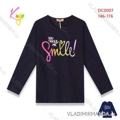 T-Shirt mit langen Ärmeln für Mädchen im Teenageralter (146-176) KUGO DC0007