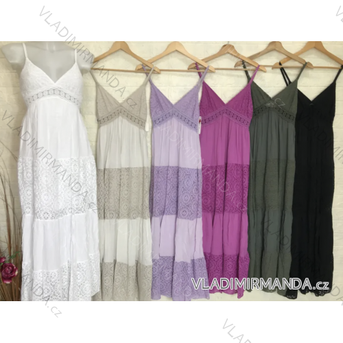 Trägerloses Sommer-Boho-Spitzenkleid für Damen (Einheitsgröße S/M) ITALIAN FASHION IMPGM2323709