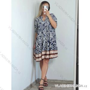 Übergroßes kurzärmliges Damen-Hemdkleid in Übergröße (XL/2XL EINHEITSGRÖSSE) ITALIAN FASHION IM723005