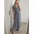 Šaty dlouhé letní krátký rukáv dámské (s/m ONE SIZE) ITALSKá MóDA IM321179 S/M Schwarz und weiß
