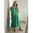 Sommerkleid Kurzarm Damen (uni sl) ITALIENISCHE Mode IM818063 S/M grün