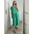 Sommerkleid Kurzarm Damen (uni sl) ITALIENISCHE Mode IM818063 S/M grün