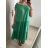 Sommerkleid Kurzarm Damen (uni sl) ITALIENISCHE Mode IM818063 S/M grün