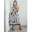 Sommerkleid Kurzarm Damen (uni sl) ITALIENISCHE Mode IM818063 S/M weiß